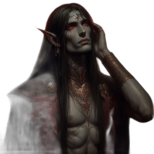 creature, face, staff, fantasy art, concept art, photorealistic, pixel art, red transparent PNG cut-out