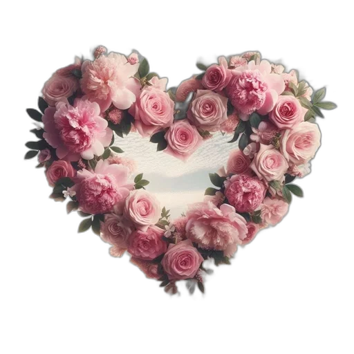 crown, jewelry, flower, 3d render, photorealistic, pastel, heart-shaped, floral transparent PNG cut-out