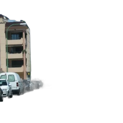 building, car, 3d render, photorealistic, concept art, city street, busy, street transparent PNG cut-out