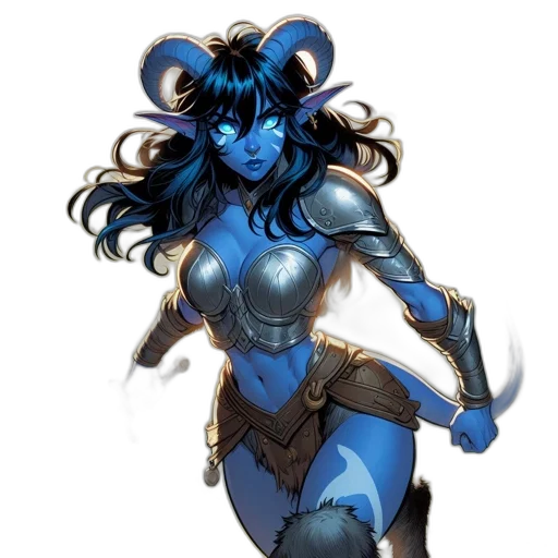 concept art, comic book art, fantasy art, anime, blue, ethereal, creature, striking transparent PNG cut-out