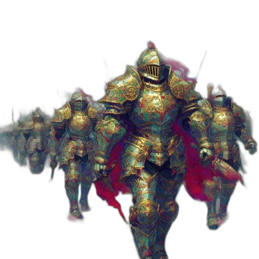 robot, weapon, crown, sword, concept art, 3d render, fantasy art, pixel art transparent PNG cut-out