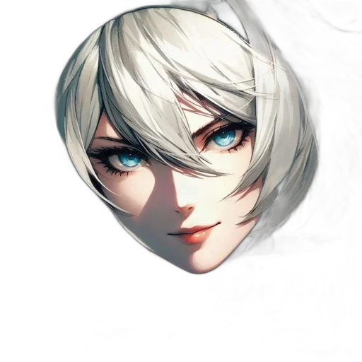 face, mask, weapon, crown, anime, concept art, fantasy art, photorealistic transparent PNG cut-out