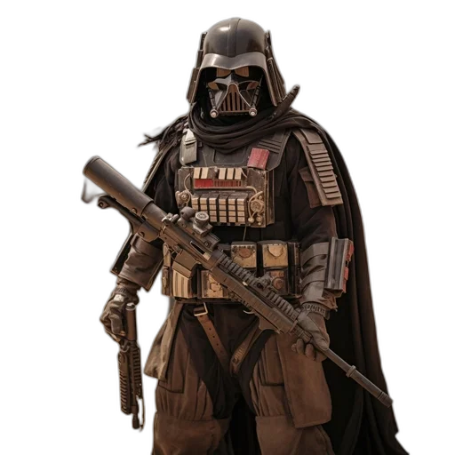 weapon, staff, mask, concept art, comic book art, fantasy art, photorealistic, dark transparent PNG cut-out