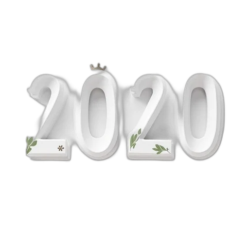 3d render, concept art, happy, new, year, greeting, card, design transparent PNG cut-out