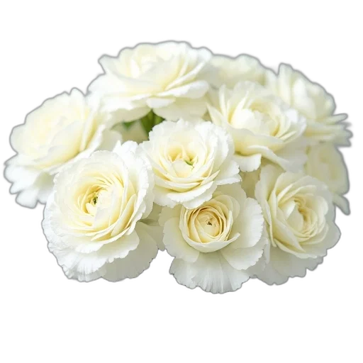 flower, crown, jewelry, face, photorealistic, 3d render, monochrome, white transparent PNG cut-out