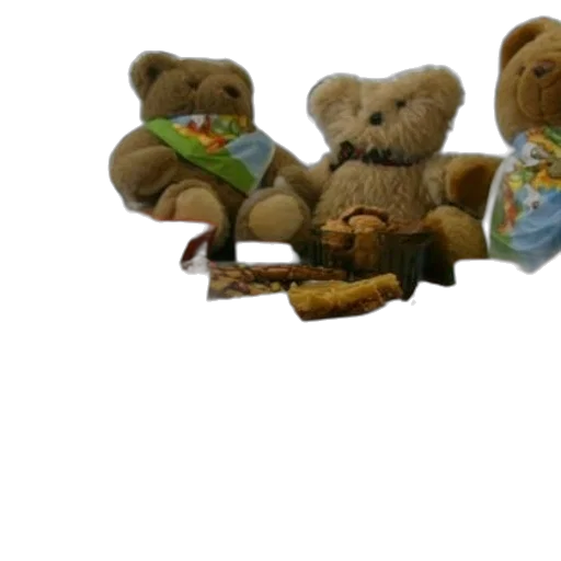 furniture, 3d render, forest, table, full, desserts, teddy, bears transparent PNG cut-out