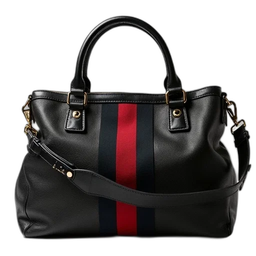 gucci, black, monogram, canvas, medium, handbag transparent PNG cut-out