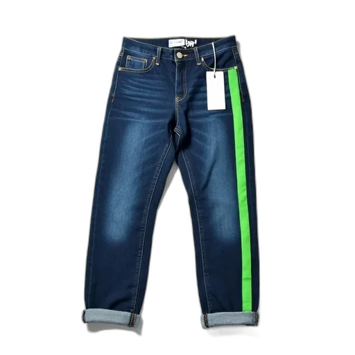 jacket, green, pair, blue, jeans, stripe, right, leg transparent PNG cut-out