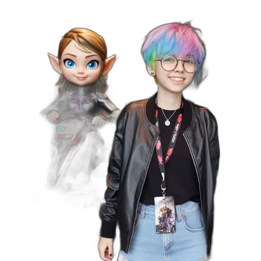 jacket, robot, staff, creature, 3d render, concept art, cartoon, photorealistic transparent PNG cut-out