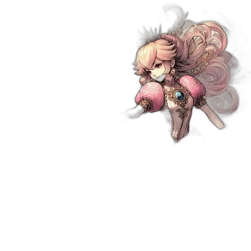 hair, weapon, staff, dragon, pixel art, concept art, fantasy art, anime transparent PNG cut-out