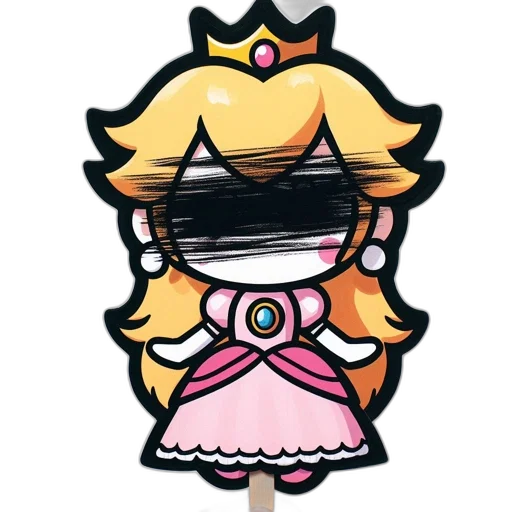 crown, staff, dress, mask, pixel art, anime, cartoon, vaporwave transparent PNG cut-out