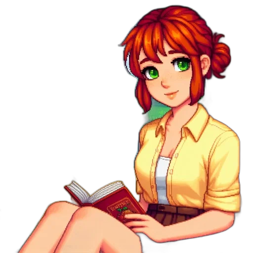 staff, dress, pixel art, anime, fantasy art, concept art, fire, colorful transparent PNG cut-out