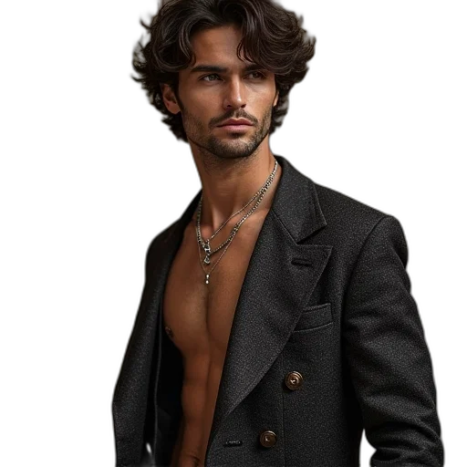 jacket, photorealistic, oil painting, fantasy art transparent PNG cut-out