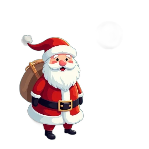 staff, concept art, pixel art, 3d render, very, cute, santa, claus transparent PNG cut-out