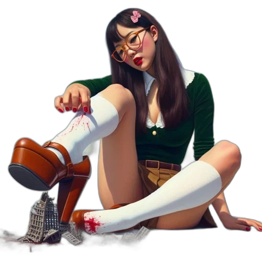 shoes, staff, fantasy art, concept art, comic book art, cartoon, young, woman transparent PNG cut-out