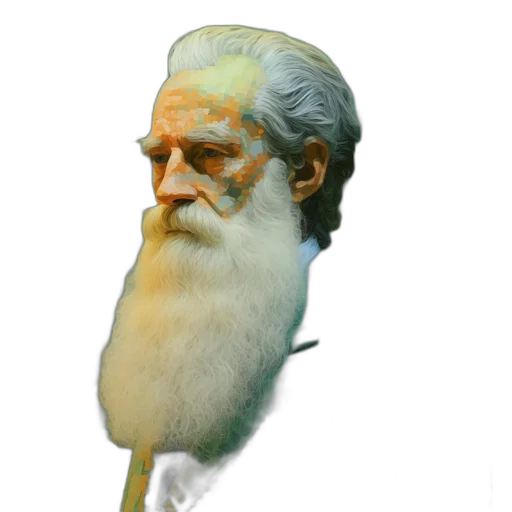 face, hair, staff, creature, photorealistic, 3d render, pixel art, fantasy art transparent PNG cut-out
