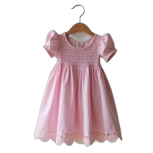 dress, lila, lace, smocked, toddler transparent PNG cut-out