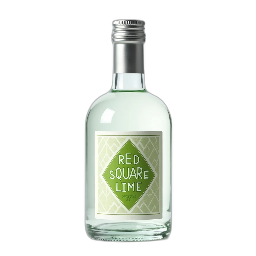 bottle, 3d render, clear, glass, silver, cap, label, reads transparent PNG cut-out