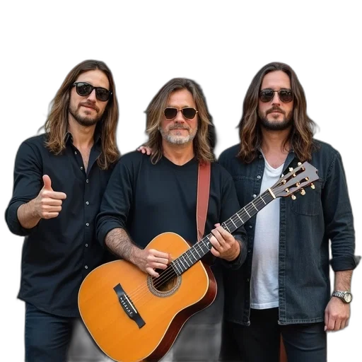 jacket, hair, group, three, men, long, wearing, sunglasses transparent PNG cut-out