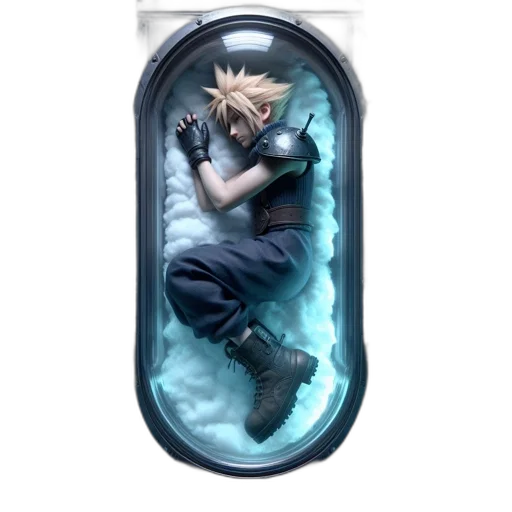 bottle, creature, concept art, 3d render, cyberpunk, fantasy art, underwater, outer space transparent PNG cut-out