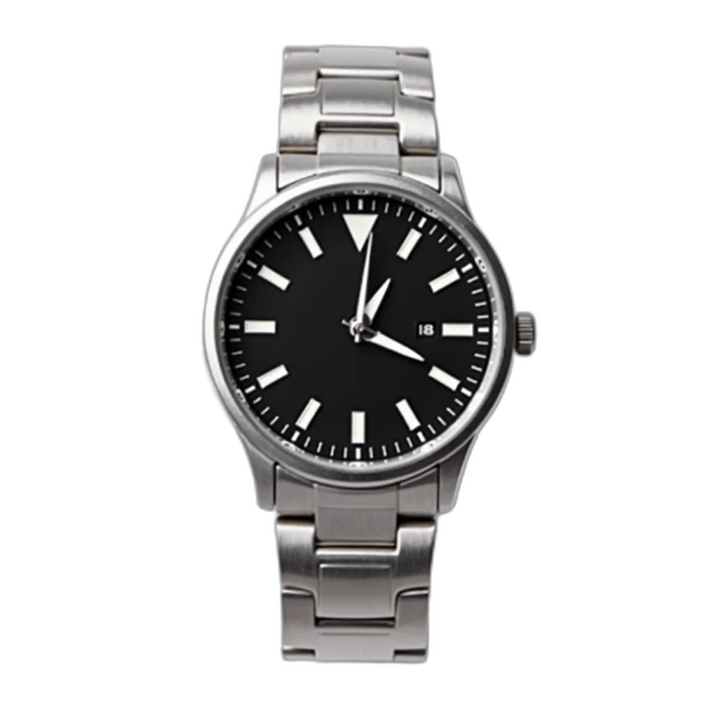 jewelry, monochrome, silver, wristwatch, black, dial, white, hour transparent PNG cut-out