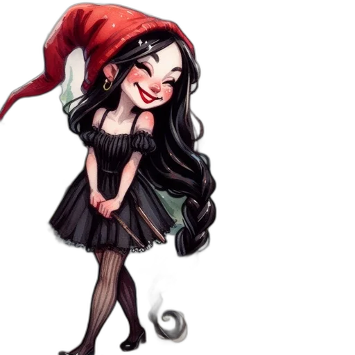dress, concept art, fantasy art, pixel art, cartoon, dark, young, woman transparent PNG cut-out