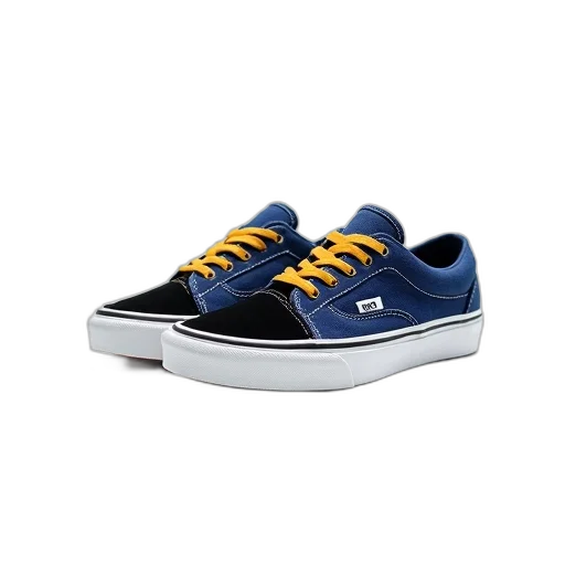 shoes, 3d render, blue, pair, sneakers, white, soles, golden transparent PNG cut-out