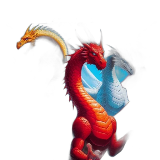 dragon, staff, creature, animal, fantasy art, concept art, pixel art, 3d render transparent PNG cut-out