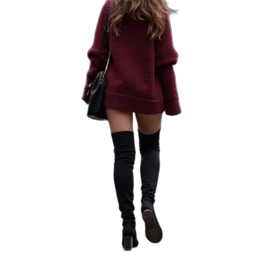 dress, jacket, hat, shoes transparent PNG cut-out