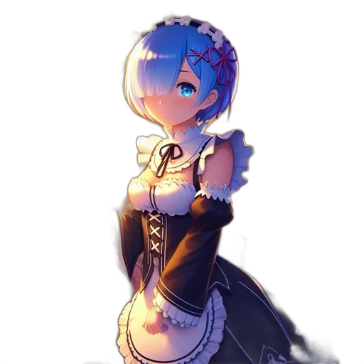 dress, robot, crown, staff, anime, pixel art, 3d render, concept art transparent PNG cut-out
