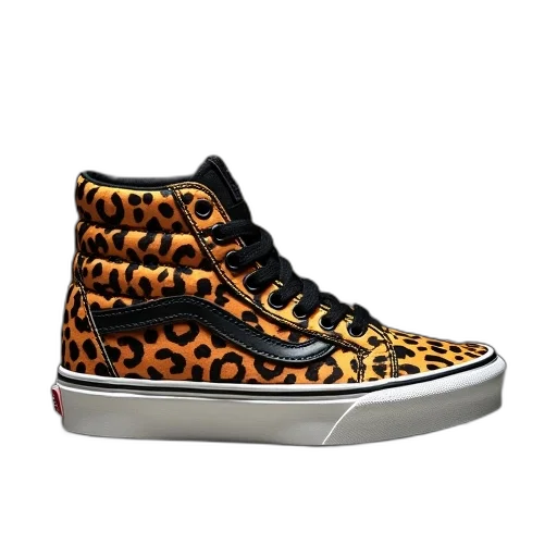 shoes, vans, sk87, leopard transparent PNG cut-out