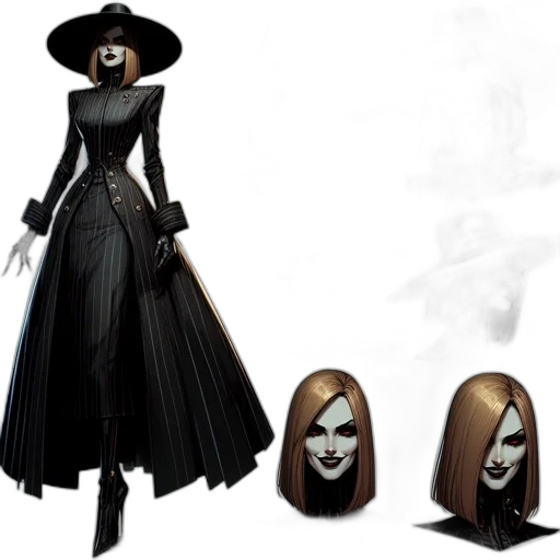 concept art, fantasy art, 3d render, comic book art, dark, monochrome, character, design transparent PNG cut-out
