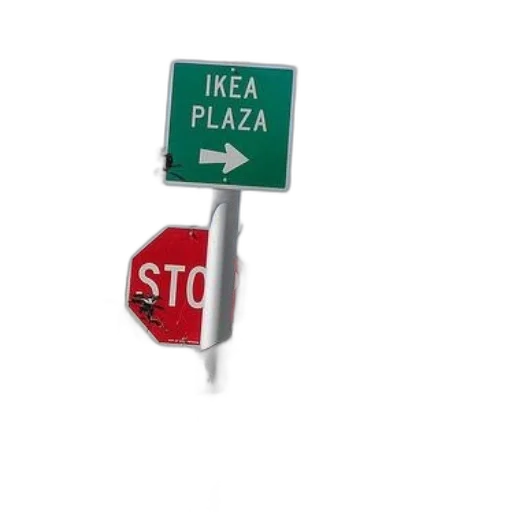 3d render, city street, green, sign, arrow, pointing, right, says transparent PNG cut-out