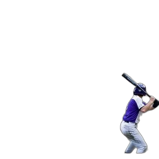 weapon, 3d render, baseball, player, purple, jersey, getting, ready transparent PNG cut-out