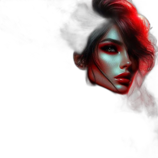 mask, face, photorealistic, fantasy art, concept art, comic book art, fire, neon lights transparent PNG cut-out