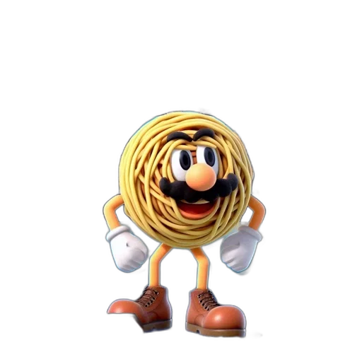 hair, food, animal, creature, 3d render, concept art, pixel art, photorealistic transparent PNG cut-out