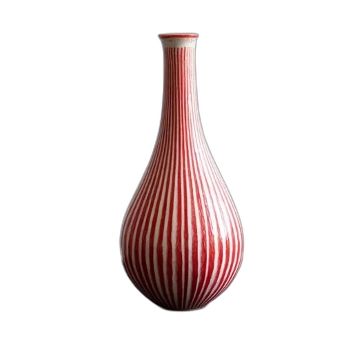 bottle, flower, jewelry, 3d render, photorealistic, red, tall, slender transparent PNG cut-out