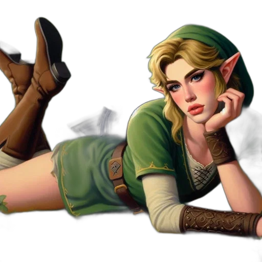 dragon, fantasy art, concept art, pixel art, comic book art, green, female, character transparent PNG cut-out