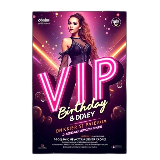 vip, birthday, bash, party transparent PNG cut-out
