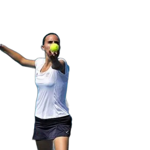3d render, photorealistic, female, tennis, player, action, wearing, white transparent PNG cut-out