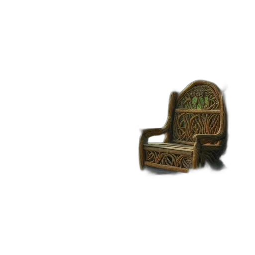 jewelry, furniture, crown, staff, 3d render, picturesque, garden, features transparent PNG cut-out
