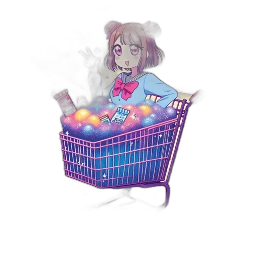 food, dress, vaporwave, pixel art, concept art, anime, outer space, pastel transparent PNG cut-out