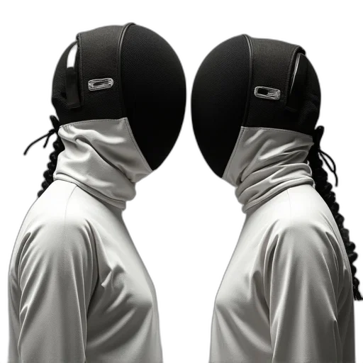 jacket, mask, hat, crown, concept art, cyberpunk, 3d render, photorealistic transparent PNG cut-out