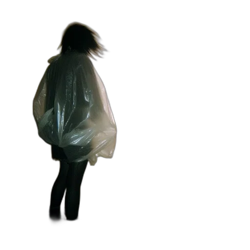 jacket, dress, umbrella, creature, 3d render, concept art, photorealistic, fog transparent PNG cut-out