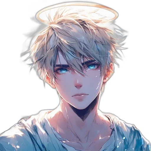 face, creature, anime, pixel art, fantasy art, watercolor, blue, pastel transparent PNG cut-out