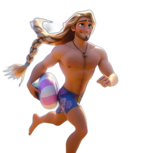 concept art, 3d render, fantasy art, cartoon, animated, male, figure, runs transparent PNG cut-out