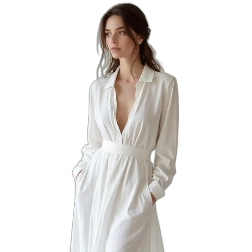 dress, jacket, monochrome, white transparent PNG cut-out