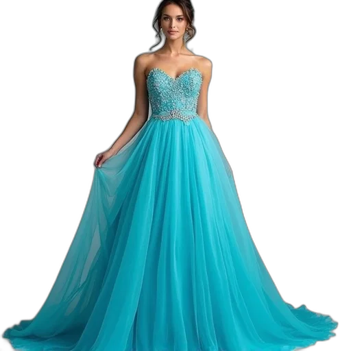 dress, blue, colorful, turquoise transparent PNG cut-out