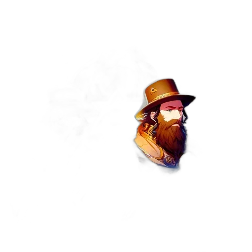hat, face, staff, hair, pixel art, concept art, photorealistic, cartoon transparent PNG cut-out