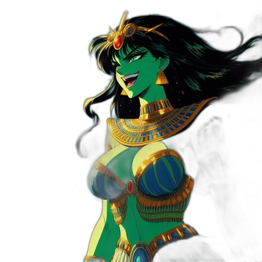 jewelry, fantasy art, concept art, comic book art, pixel art, green, animated, female transparent PNG cut-out